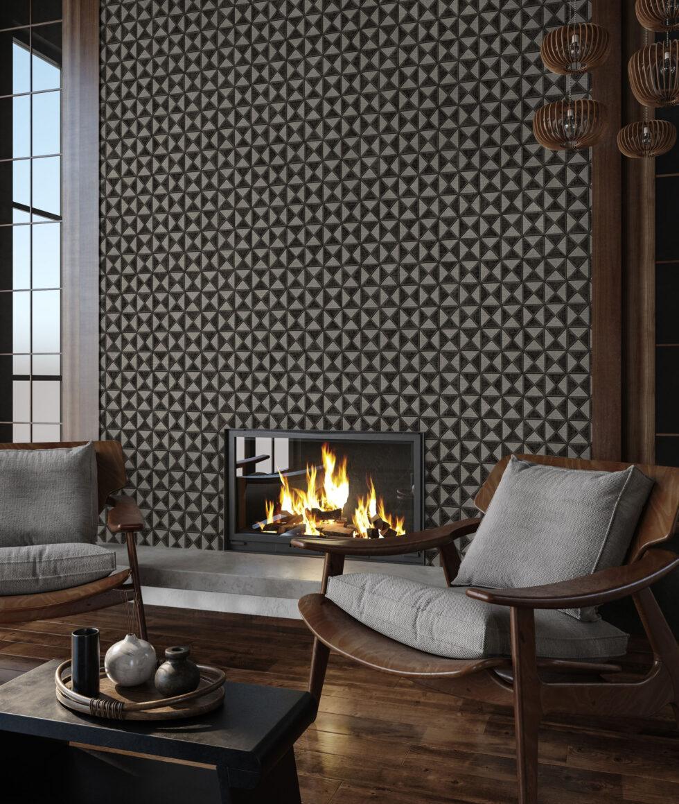 Icon Colour Storm Design Wallpaper, Black Colour, Code 24105-5 - Image 3