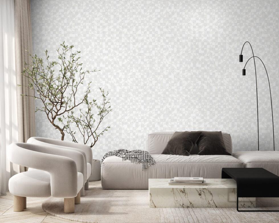 Icon Endless Patterns Design Wallpaper, White Colour, Code 24106-1 - Image 3