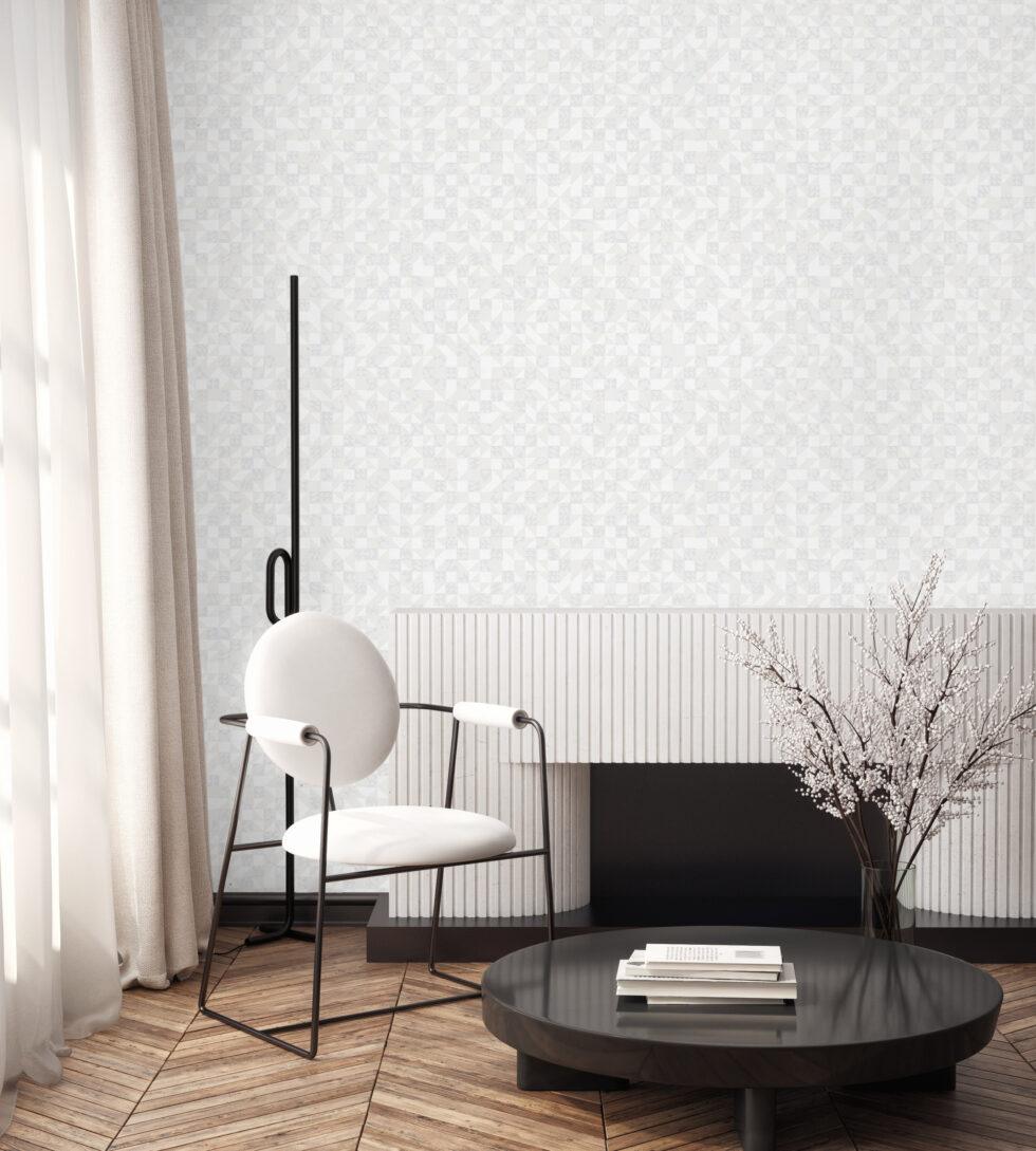 Icon Endless Patterns Design Wallpaper, White Colour, Code 24106-1 - Image 4