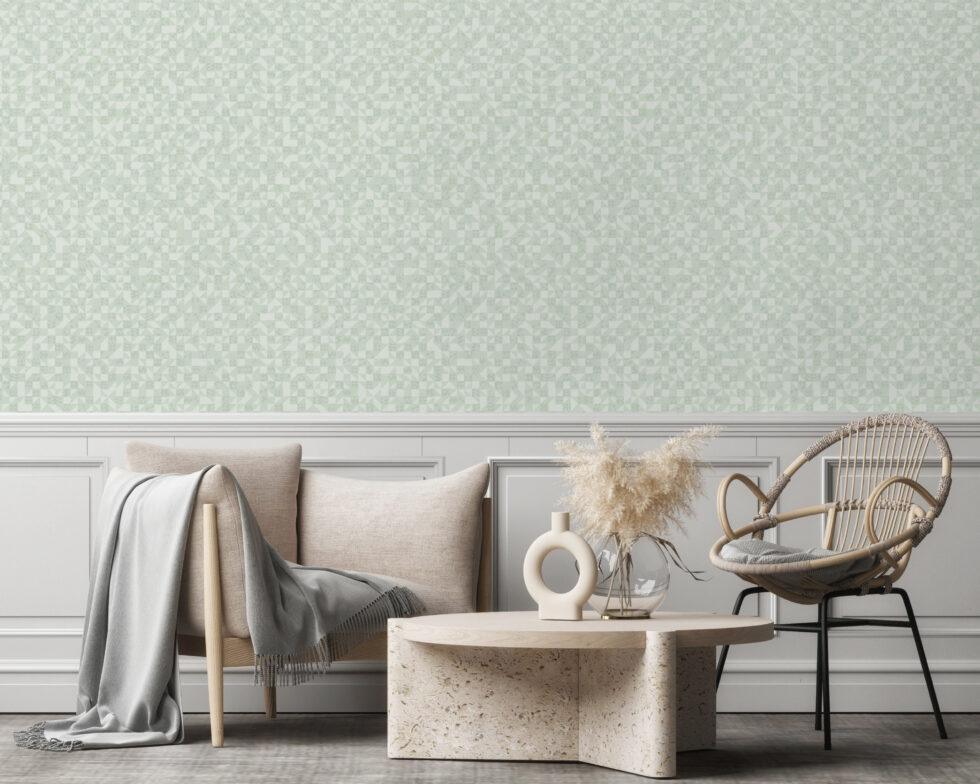 Icon Endless Patterns Design Wallpaper, Green Colour, Code 24106-5 - Image 2
