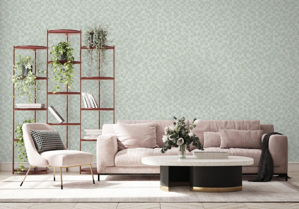 Icon Endless Patterns Design Wallpaper, Green Colour, Code 24106-5 - Image 3