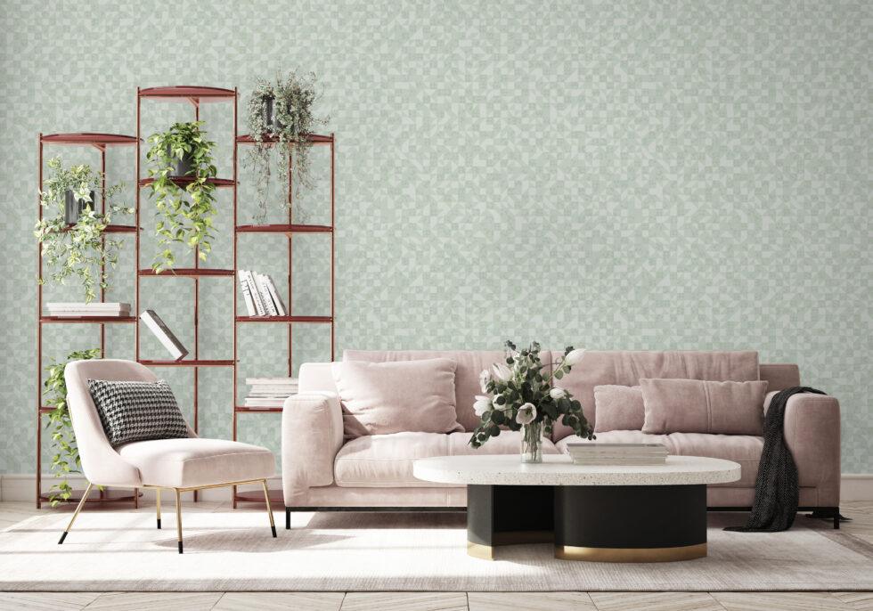 Icon Endless Patterns Design Wallpaper, Green Colour, Code 24106-5 - Image 3