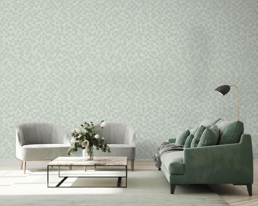 Icon Endless Patterns Design Wallpaper, Green Colour, Code 24106-5 - Image 4