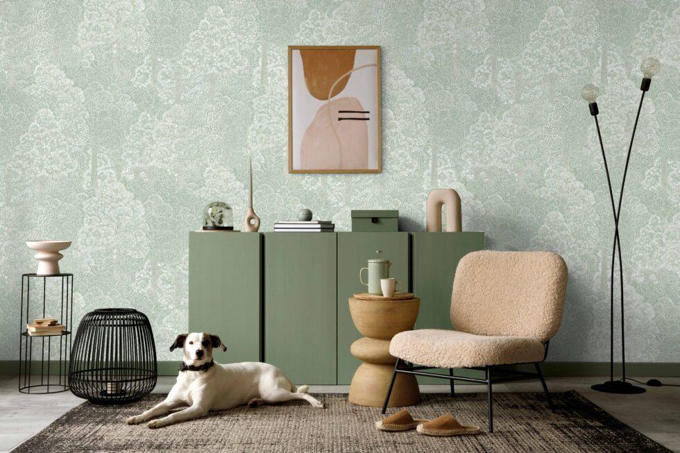 Icon Forest of Forms Design Wallpaper, Light, Green Colour, Code 24107-2 - Image 3