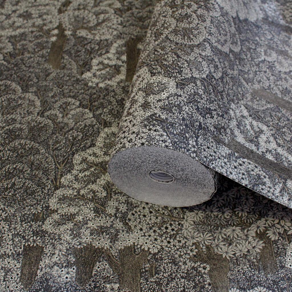 Icon Forest of Forms Design Wallpaper, Anthracite Gray Colour, Code 24107-3