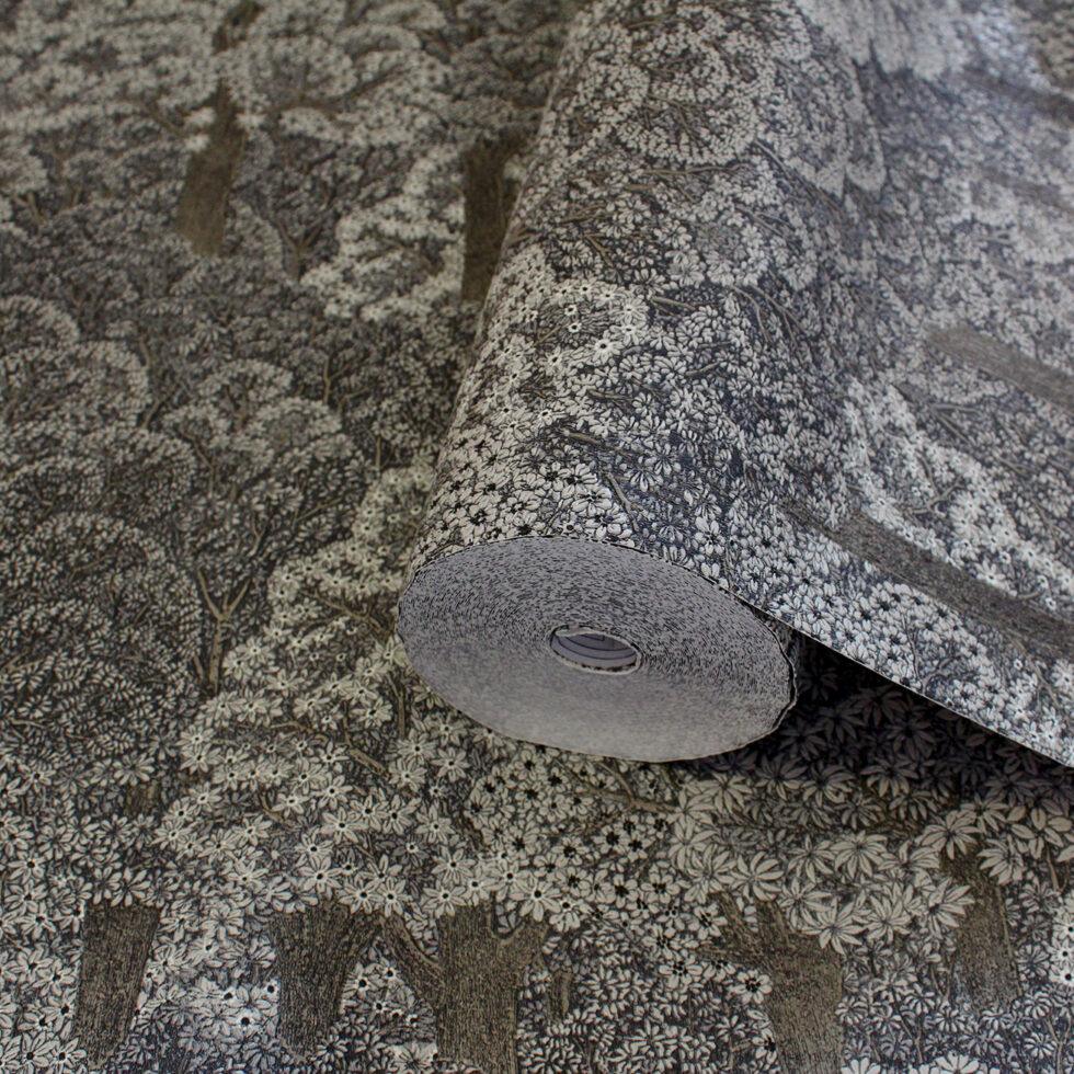 Icon Forest of Forms Design Wallpaper, Anthracite Gray Colour, Code 24107-3