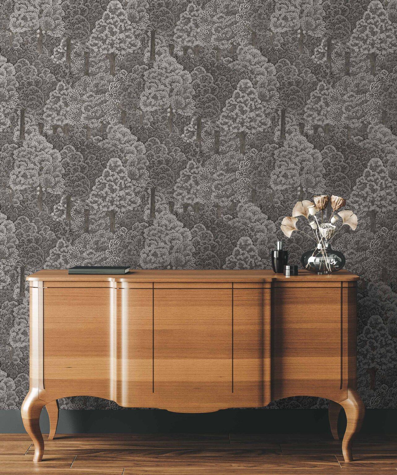 Icon Forest of Forms Design Wallpaper, Anthracite Gray Colour, Code 24107-3 - Image 4