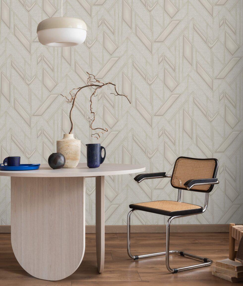 Icon Infinite Shapes Design Wallpaper, Cream Colour, Code 24113-2 - Image 3