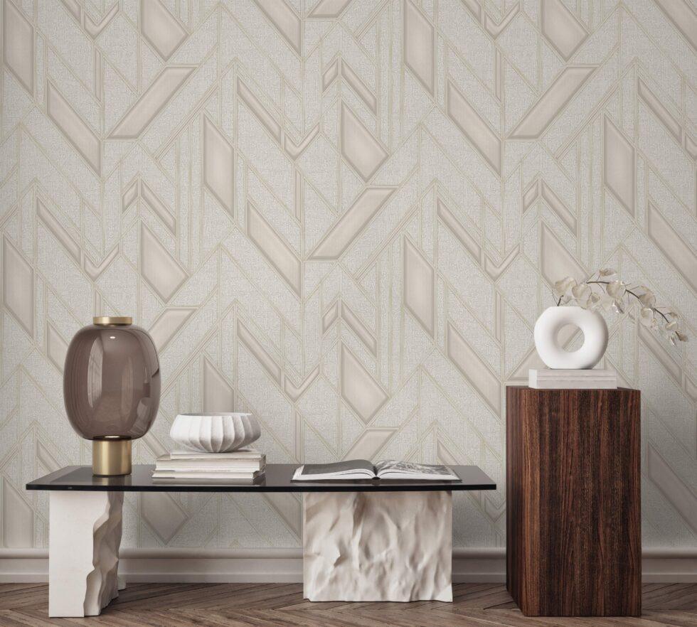 Icon Infinite Shapes Design Wallpaper, Cream Colour, Code 24113-2 - Image 4
