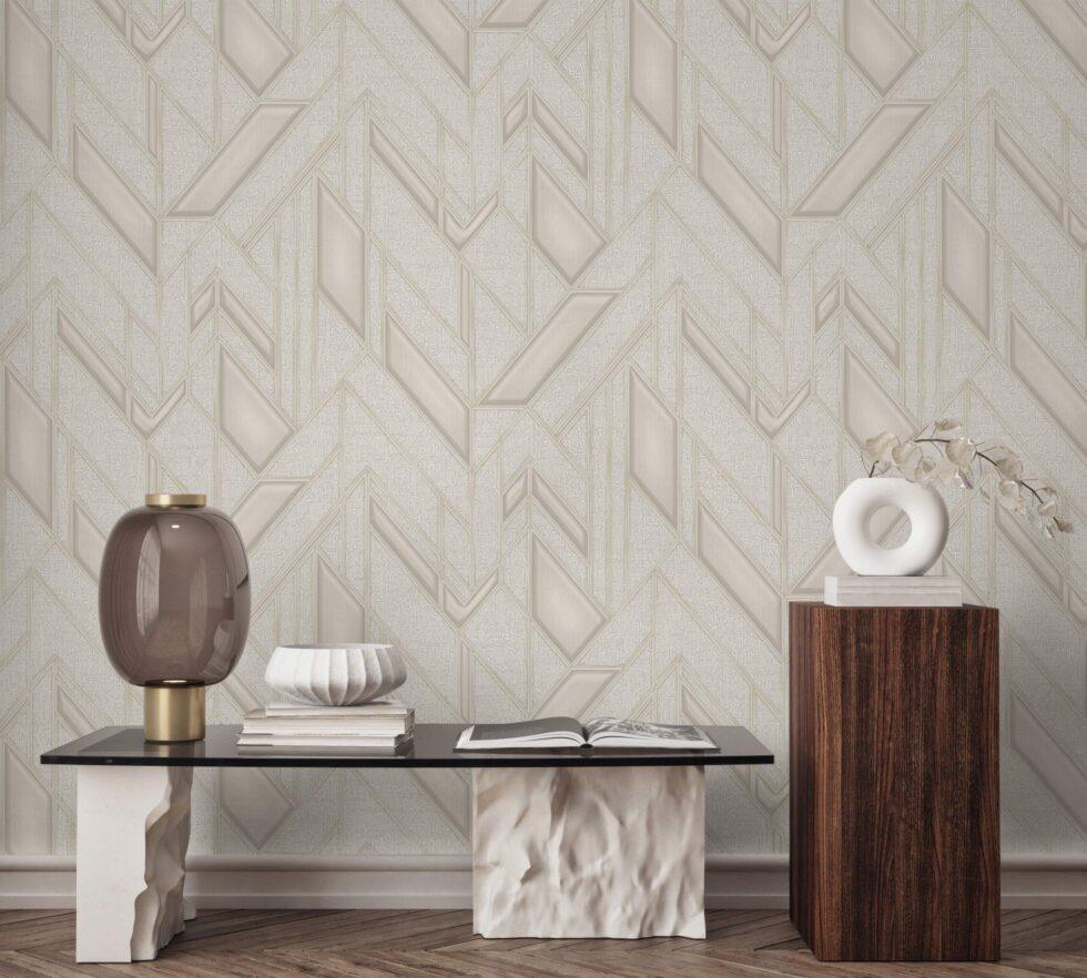Icon Infinite Shapes Design Wallpaper, Cream Colour, Code 24113-2 - Image 4