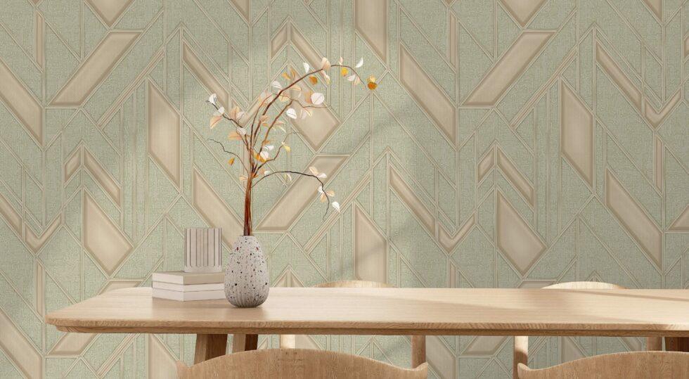 Icon Infinite Shapes Design Wallpaper, Green Colour, Code 24113-3 - Image 3