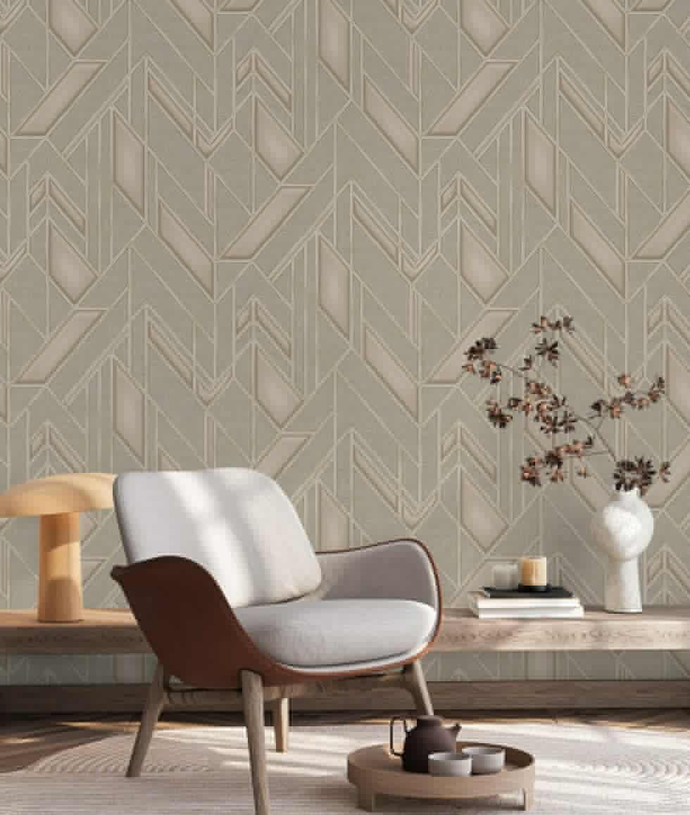 Icon Infinite Shapes Design Wallpaper, Mink Colour, Code 24113-4 - Image 3