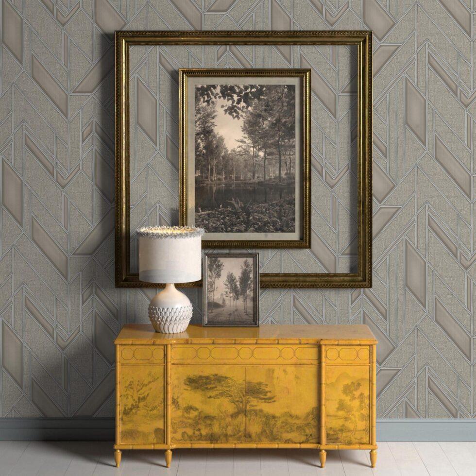 Icon Infinite Shapes Design Wallpaper, Brown Colour, Code 24113-5 - Image 4