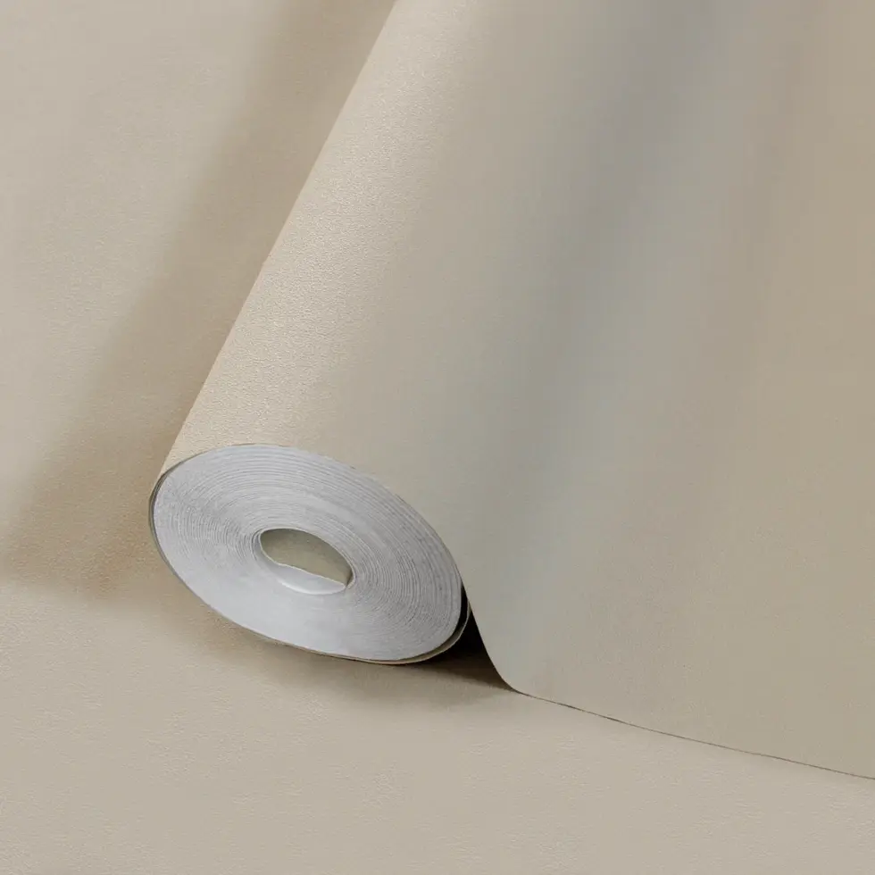 *Modern Plain Pattern Wallpaper, Colour neutral Cream 24201-13