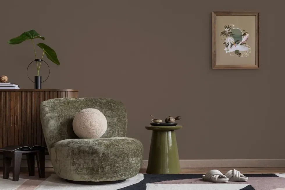*Modern Plain Pattern Wallpaper, Colour Stone Brown 24201-20 - Image 2