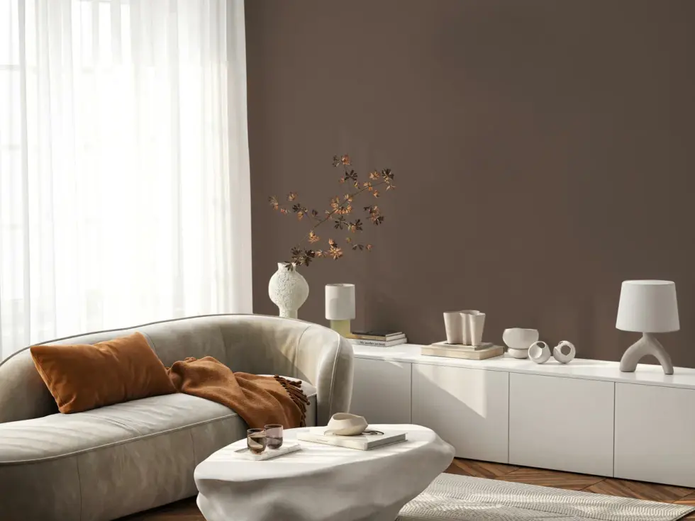 *Modern Plain Pattern Wallpaper, Colour Stone Brown 24201-20 - Image 4