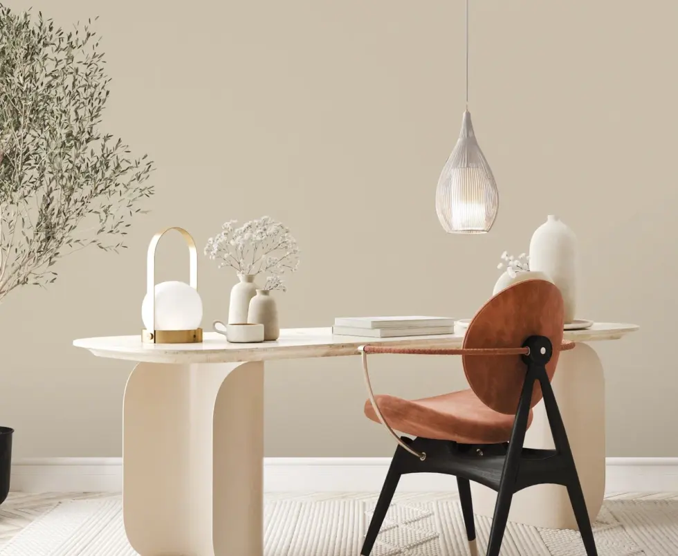 Modern Plain Pattern Wallpaper, Colour neutral Cream 24201-9 - Image 2