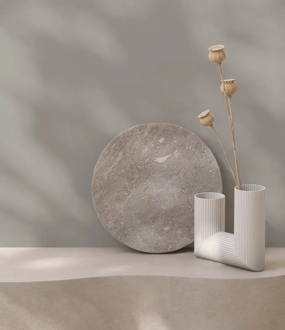 Modern Plain Pattern Wallpaper, Colour Stone Cream Code 24202-4 - Image 2