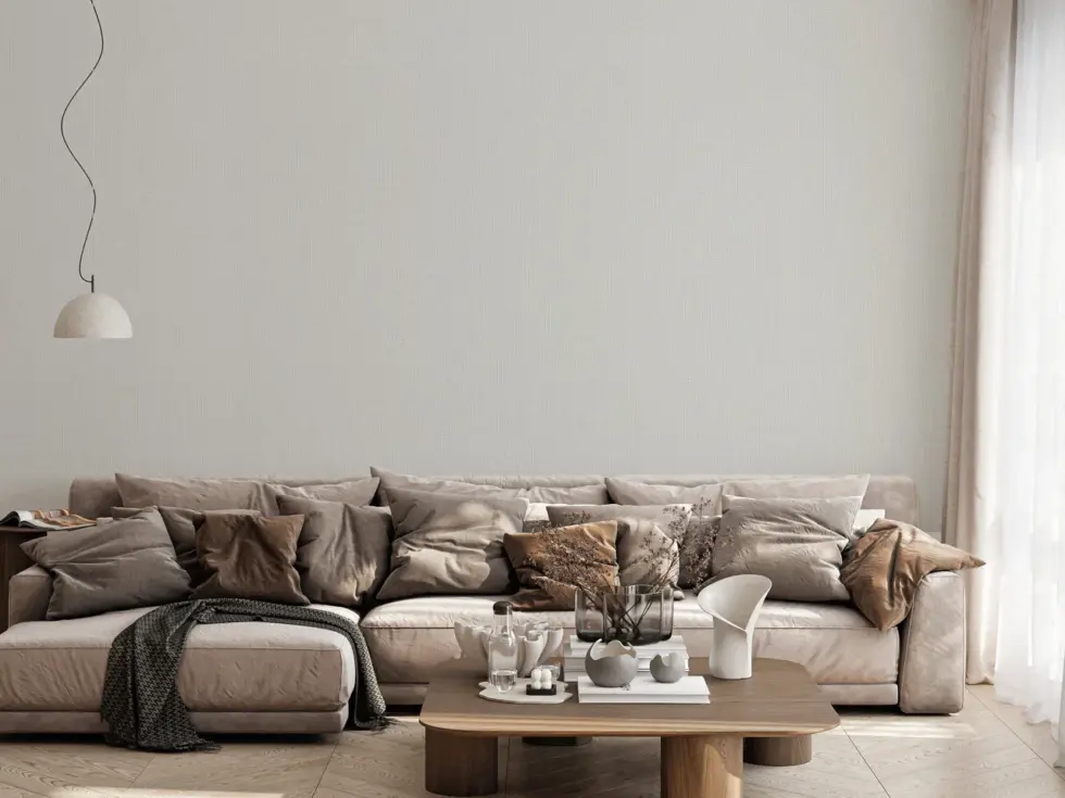 *Modern Plain Pattern Wallpaper, Colour White  Code 24203-2 - Image 2