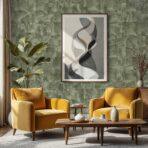 Mist Surface Design Wallpaper Green Colour Code 25104- 10 - Image 4