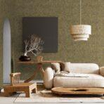 Shadow Design Wallpaper Olive Green Colour Code 25107- 4 - Image 4